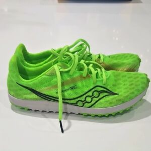 Saucony Neon Green Running Shoes XC.  Like New. Sz 8 Women's